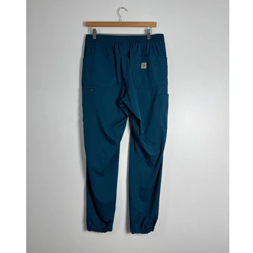 Workwear Carhartt Men Medium Scrub Pants Teal Force Rugged Flex Cargo C55106